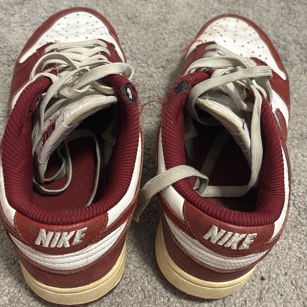 Nike Burgundy and White Low-Top Sneakers - Picture 2 of 3
